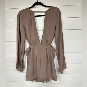 Open back long sleeve romper
